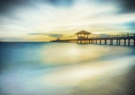 唯美码头景色图片