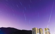 璀璨神奇的星轨风景图片