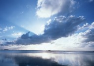 夕阳下的云彩图片