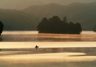 海边夕阳剪影图片