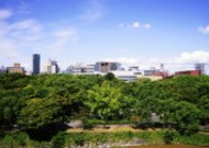 日本大阪城公园城市风景图片