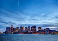 美国波士顿城市夜景图片