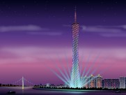 绚丽的广州塔夜景图片大全