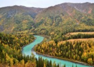 新疆喀纳斯迷人的秋季自然风景图片