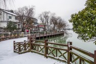 浙江海宁盐官古城雪景图片