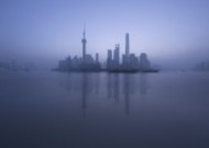 上海魔都的日出风景图片