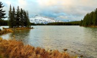加拿大双杰克湖风景图片