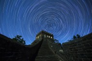 河北金山岭长城夜空图片
