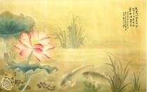 荷花国画桌面壁纸