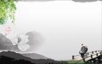 荷花国画桌面壁纸