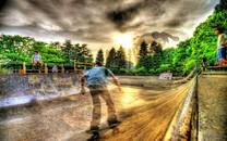 滑板运动特写电脑高清图片