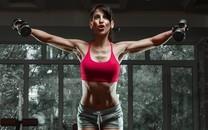 运动美女健身美照好身材遮不住