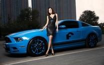 福特野马GT美女模特图片