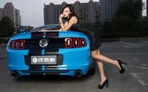 福特野马GT美女模特图片