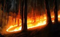 火元素科幻背景图片