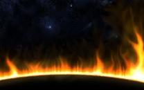 火元素科幻背景图片