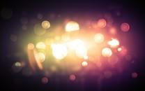 朦胧灯光闪烁背景图片