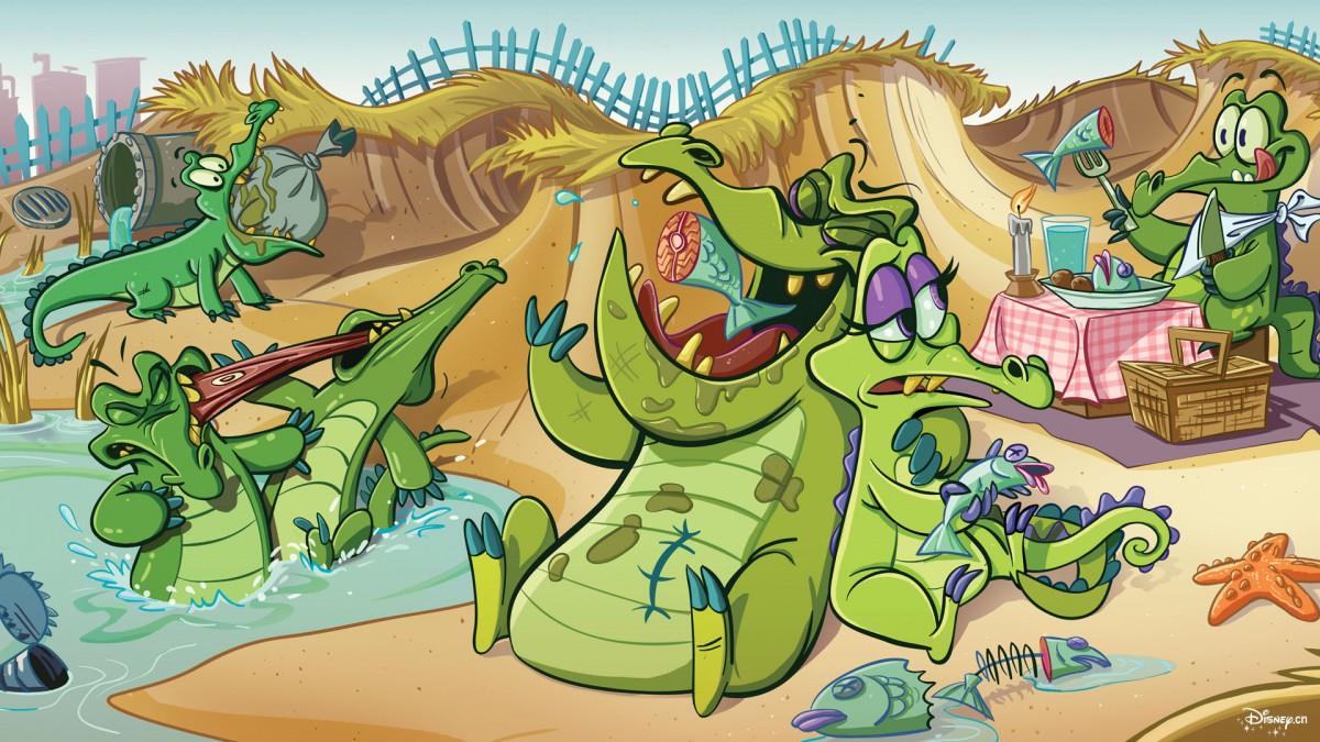 鳄鱼爱洗澡(鳄鱼爱冲凉)游戏图片