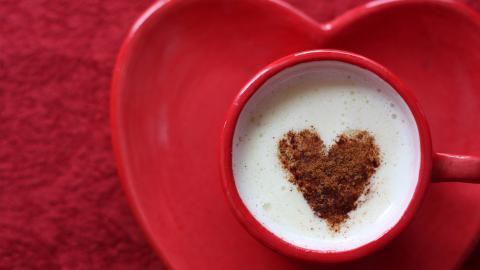 情侣心形图案咖啡图片大全