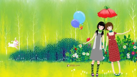 画儿晴天少女图片大全