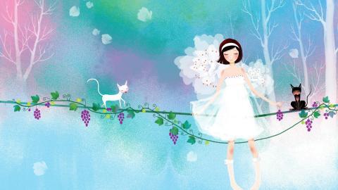 画儿晴天少女图片大全