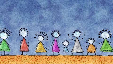 六一儿童节艺术插画图片