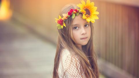 森林系女孩图片