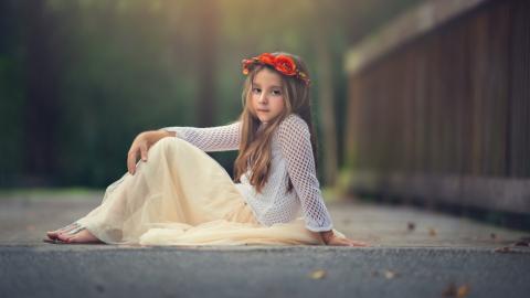 森林系女孩图片