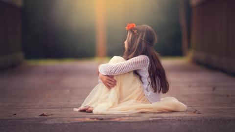 森林系女孩图片