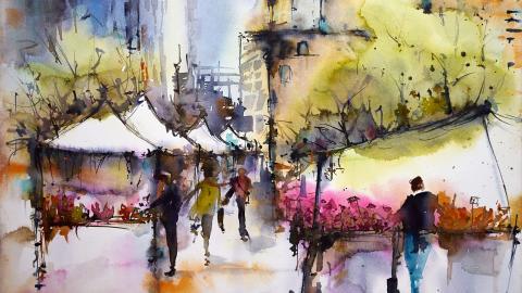 好看的水彩画图片