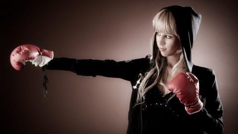 女子搏击运动图片