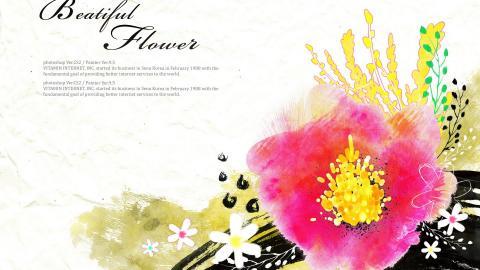 韩国手绘花朵图片大全