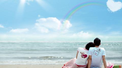 浪漫情侣背影图片大全