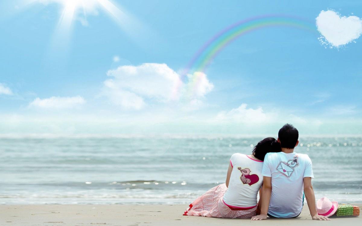 浪漫情侣背影图片大全