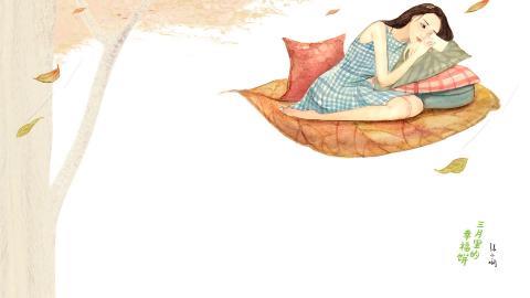 三月里的幸福饼插画图片大全