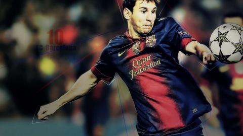 梅西足球电脑图片