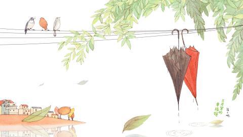 三月里的幸福饼插画图片大全