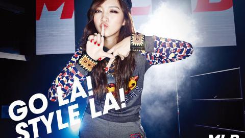 Miss A代言MLB休闲服图片