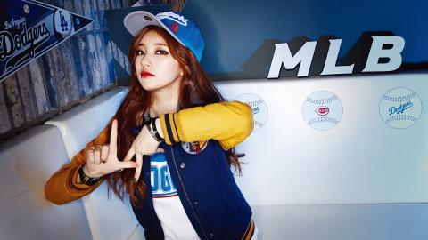 Miss A代言MLB休闲服图片