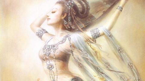 精美女性油画图片