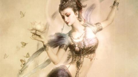 精美女性油画图片