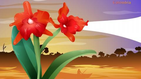 各国国花手绘图片