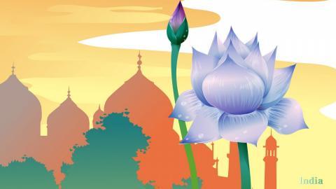 各国国花手绘图片