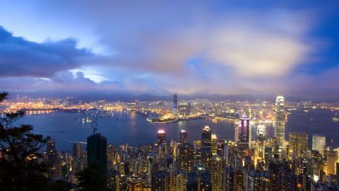 香港维多利亚港夜景图片第一辑