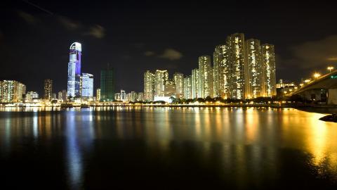 香港维多利亚港夜景图片第一辑