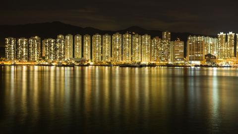 香港维多利亚港夜景图片第一辑