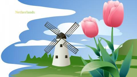 各国国花手绘图片