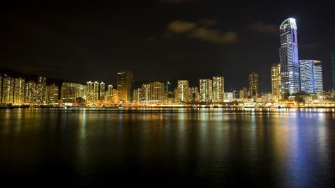 香港维多利亚港夜景图片第一辑