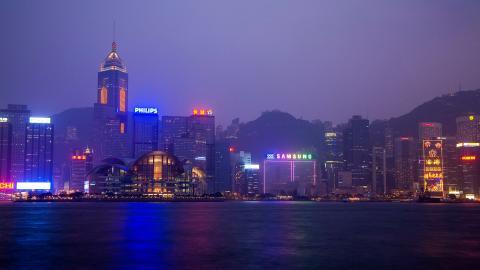 香港维多利亚港夜景图片第一辑