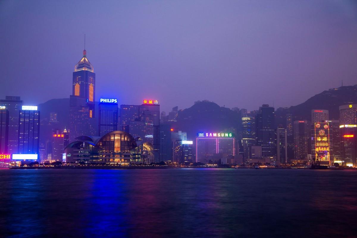 香港维多利亚港夜景图片第一辑